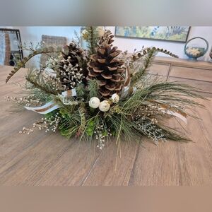 Stunning One Of A Kind Fall/Winter Custom Made Floral Centerpiece New